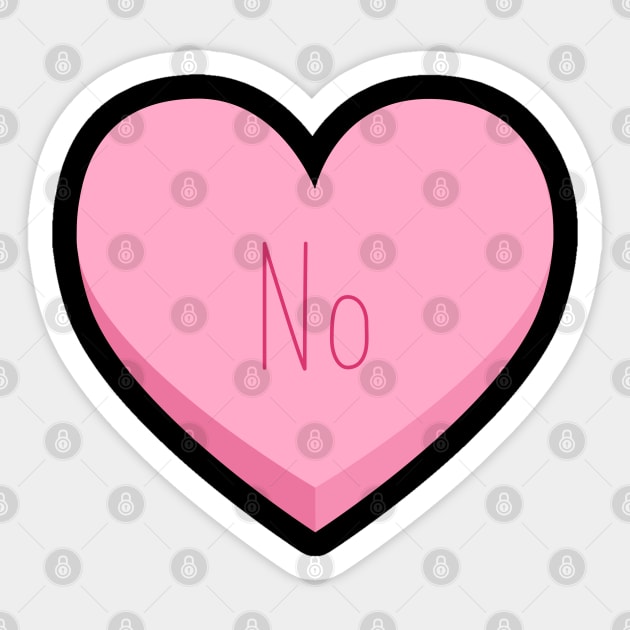 Pink Candy Heart With No Sticker by Punderstandable